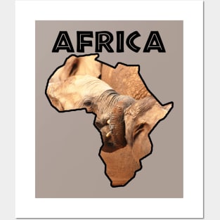 Africa Wildlife Continent Elephant Tug of War Posters and Art